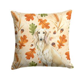 Cream Saluki Heirloom Fall Throw Pillow Decorative Indoor Outdoor Accent Cushion for Couch, Bed or Patio, 18Hx18W