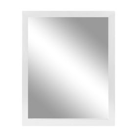 Wall Mount Mirror 11.8x15.7Inch Wood-Like Frame Rectangle Modern Hanging Mirror for Bathroom Bedroom Living Room (Option: MirrorWhite3040CM)