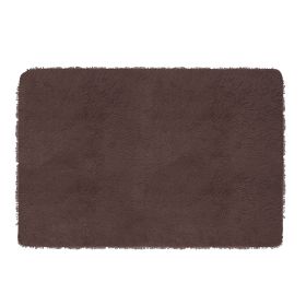 Fluffy Bedroom Rug 4’ x 2.6’ Anti-Skid Shaggy Area Rug Decorative Floor Carpet Mat for Nursery Bedroom Living Room (Option: RugFloorMatBrown)
