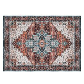 8x10FT Vintage Area Rug Modern Non Slip Carpet Boho Low Pile Soft Rug Waterproof Machine Washable Rug for Living Room Bedroom Kitchen Dining Room Unde (Option: AreaRug810FTType3)