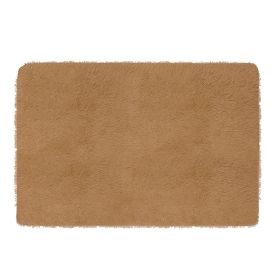 Fluffy Bedroom Rug 4’ x 2.6’ Anti-Skid Shaggy Area Rug Decorative Floor Carpet Mat for Nursery Bedroom Living Room (Option: RugFloorMatCoffee)